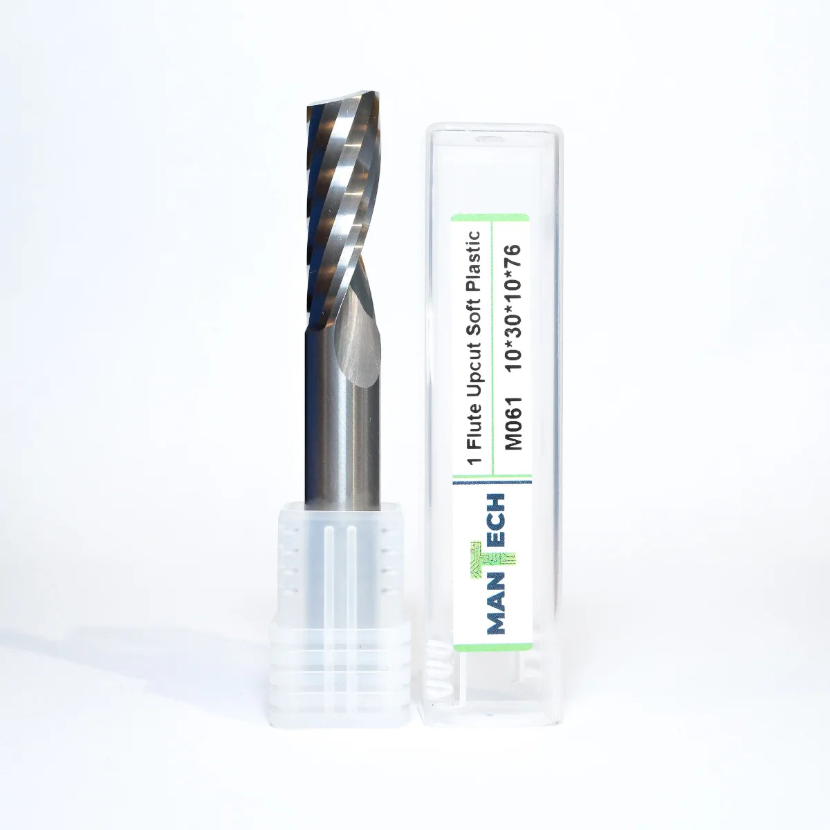 Single Flute - Solid Carbide Upcut Spiral O Flute (Soft Plastic) CNC Router Tool Cutter Bit