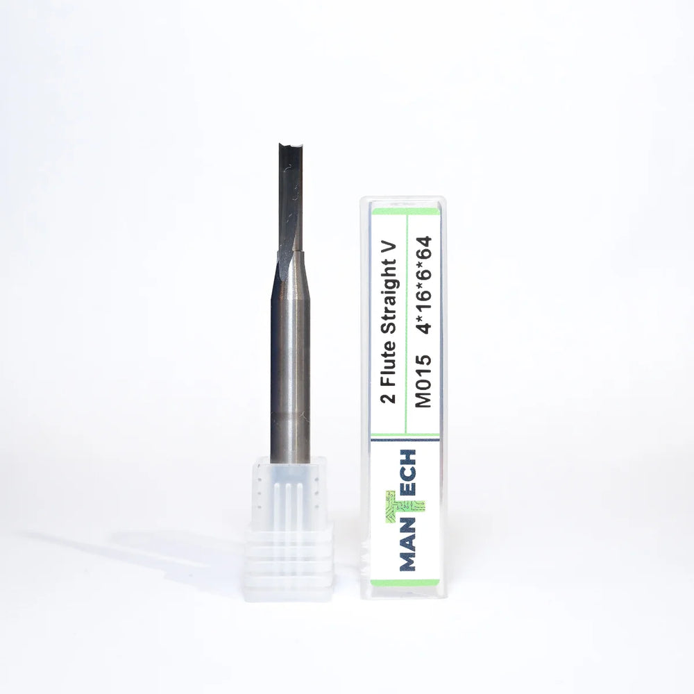 Double Flute - Solid Carbide Straight CNC Router Tool Cutter Bit