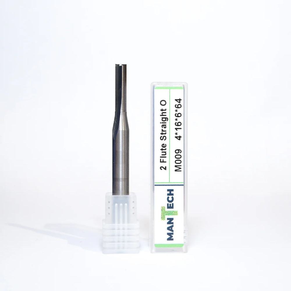 Double Flute - Solid Carbide Straight O Flute CNC Router Tool Cutter Bit